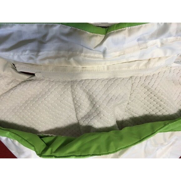 Athletic Works Women Ski Jacket White Green Size L Removable Hood Zip Up - Picture 12 of 12